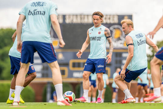 Patrick Berg of the Norwegian national football team at a
