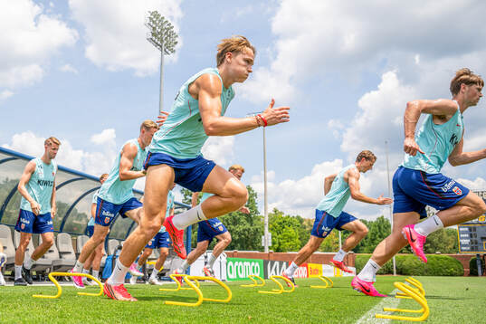 Andreas Schjelderup of the Norwegian national football team