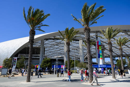 Exterior view of Los Angeles Stadium