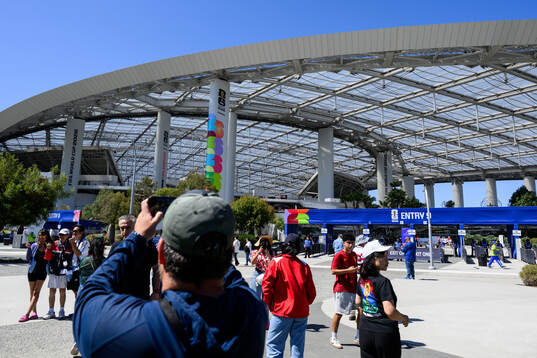 Exterior view of Los Angeles Stadium
