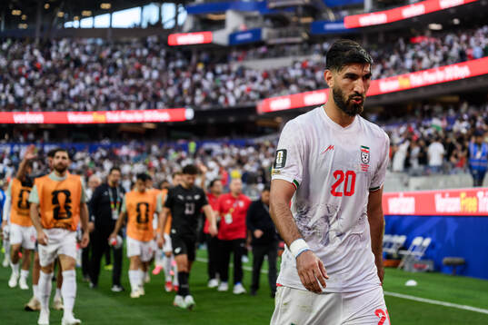 Shahriyar Moghanloo of Iran in half time