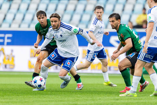 IFK Norrköpings Christoffer Nyman och Varbergs Erion Sadiku