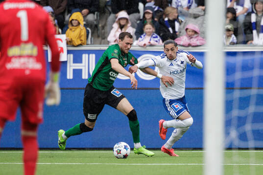 Varbergs Niklas Dahlström och IFK Norrköpings Elias Jemal