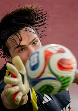 Goalkeeper Jacob Widell Zetterström of the Swedish