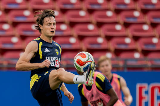 Mattias Svanberg of the Swedish national football team at a