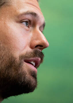 Goalkeeper Kristoffer Nordfeldt of the Swedish men's