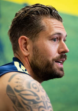 Goalkeeper Kristoffer Nordfeldt of the Swedish men's