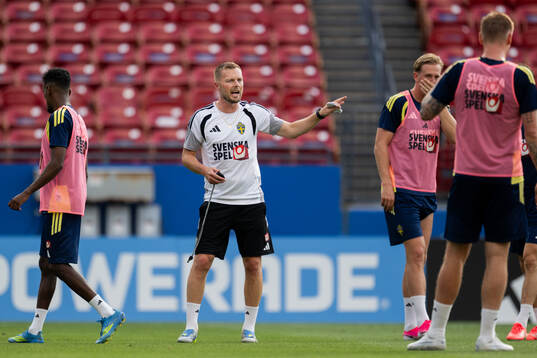Assistant coach Sebastian Larsson of the Swedish national