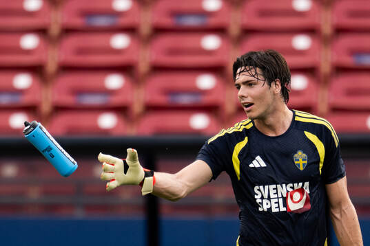 Goalkeeper Jacob Widell Zetterström of the Swedish