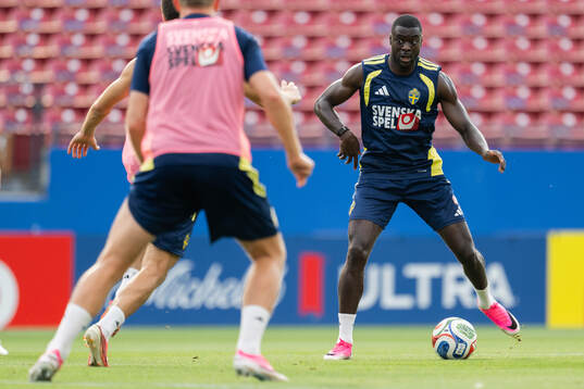 Ken Sema of the Swedish national football team at a