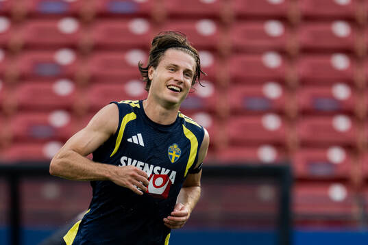 Mattias Svanberg of the Swedish national football team at a