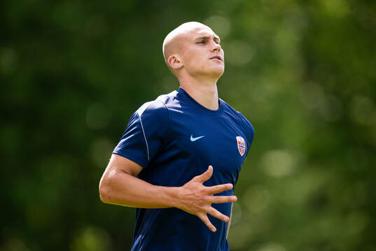 Leo Østigård of the Norwegian national football team at a