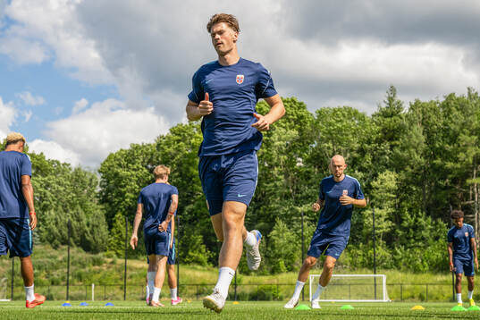 Henrik Falchener of the Norwegian national football team at