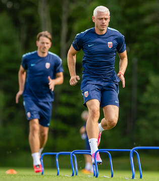 Julian Ryerson of the Norwegian national football team at a