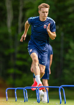 Martin Ødegaard of the Norwegian national football team at