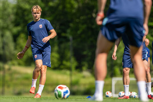 Andreas Schjelderup of the Norwegian national football team
