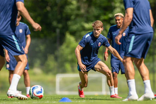 Martin Ødegaard of the Norwegian national football team at