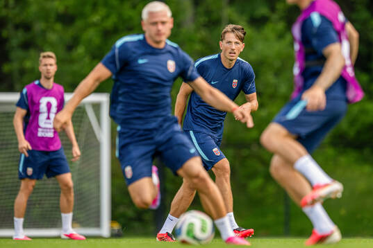 Sander Berge of the Norwegian national football team at a