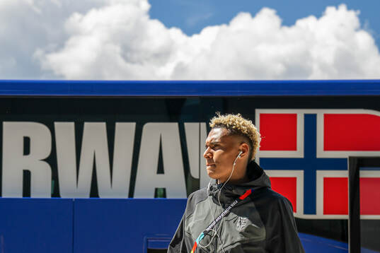 Antonio Nusa of the Norwegian national football team