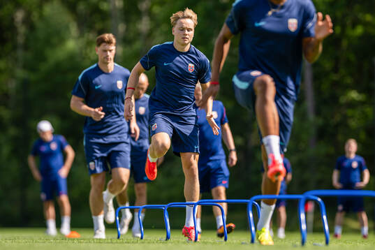 Andreas Schjelderup of the Norwegian national football team