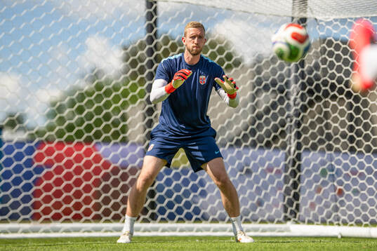 Goalkeeper Egil Selvik of the Norwegian national football
