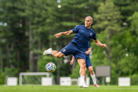 Leo Østigård of the Norwegian national football team at a