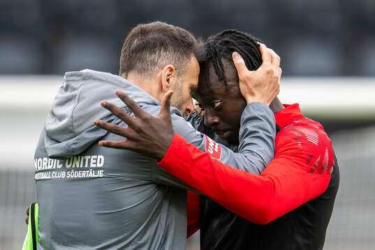 Nordic Uniteds tränare Steven Younan och Kalipha Jawla
