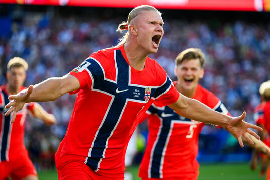 Erling Braut Haaland of Norway celebrates
