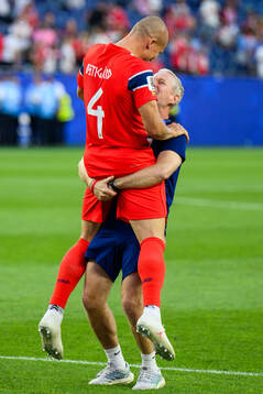 Leo Østigård and Are Hokstad, team manager of Norway‚