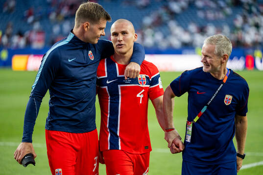 Alexander Sørloth, Leo Østigård and Are Hokstad  of