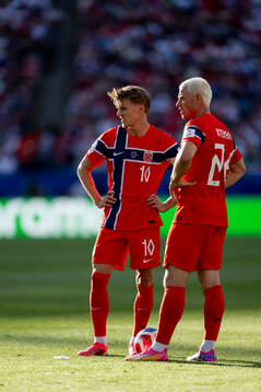 Martin Ødegaard and Julian Ryerson of Norway