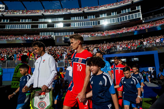 Martin Ødegaard of Norway enters the pitch