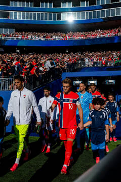 Martin Ødegaard of Norway enters the pitch
