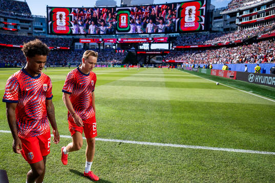 Oscar Bobb and Andreas Schjelderup of Norway