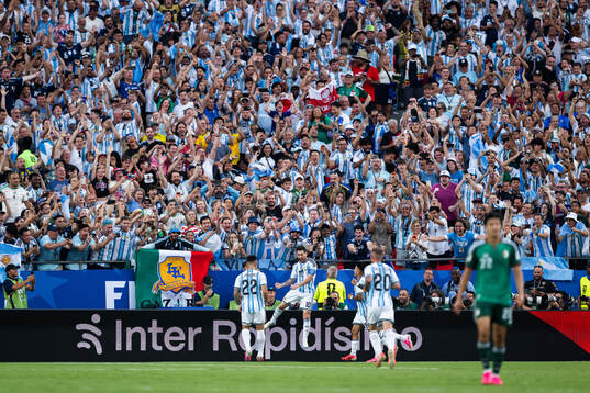 Lionel Messi of Argentina celebrates