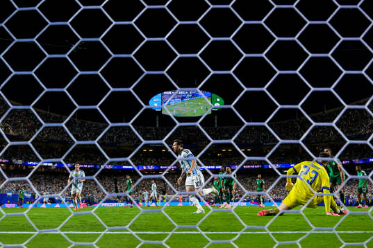 Lionel Messi of Argentina celebrates
