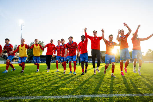 Helsingborgs spelare jublar
