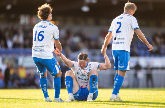 IFK Värnamos Antonio Kujundzic, Hugo Andersson och Johan