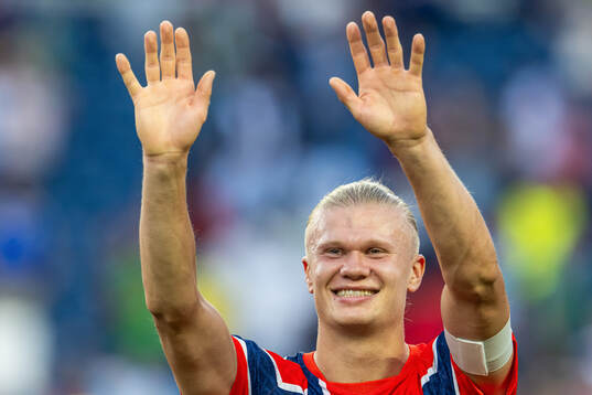 Erling Braut Haaland of Norway celebrates