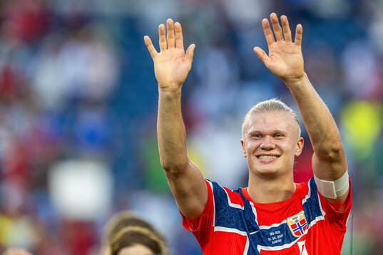 Erling Braut Haaland of Norway celebrates
