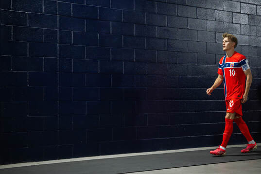 Martin Ødegaard of Norway at half-time