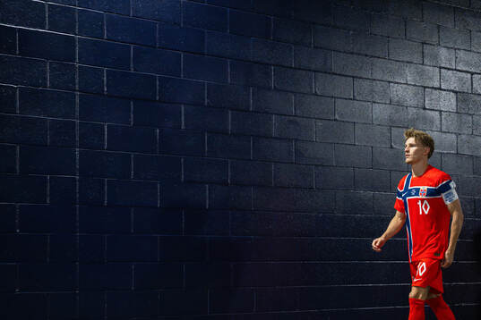 Martin Ødegaard of Norway at half-time