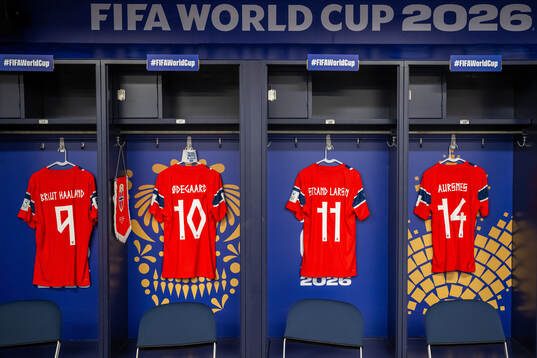 The kits of Erling Braut Haaland, Martin Ødegaard, Jørgen