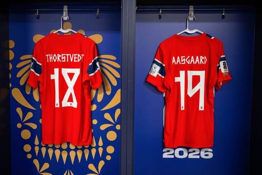 The kits of Kristian Thorstvedt and Thelo Aasgaard of