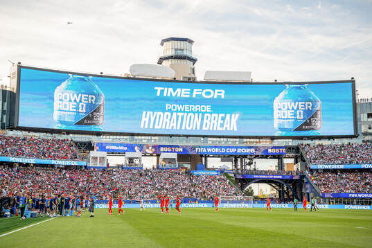 A hydration break is being announced