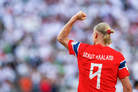 Erling Braut Haaland of Norway celebrates