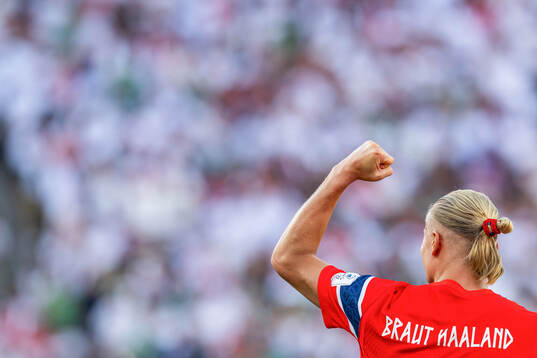 Erling Braut Haaland of Norway celebrates