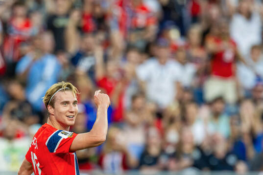 Kristian Thorstvedt of Norway celebrates