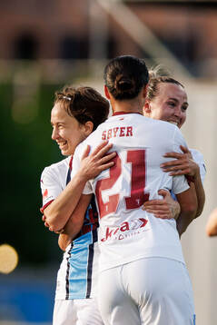 Malmö FFs Miljana Ivanovic jublar