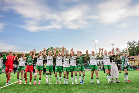 Hammarbys spelare jublar